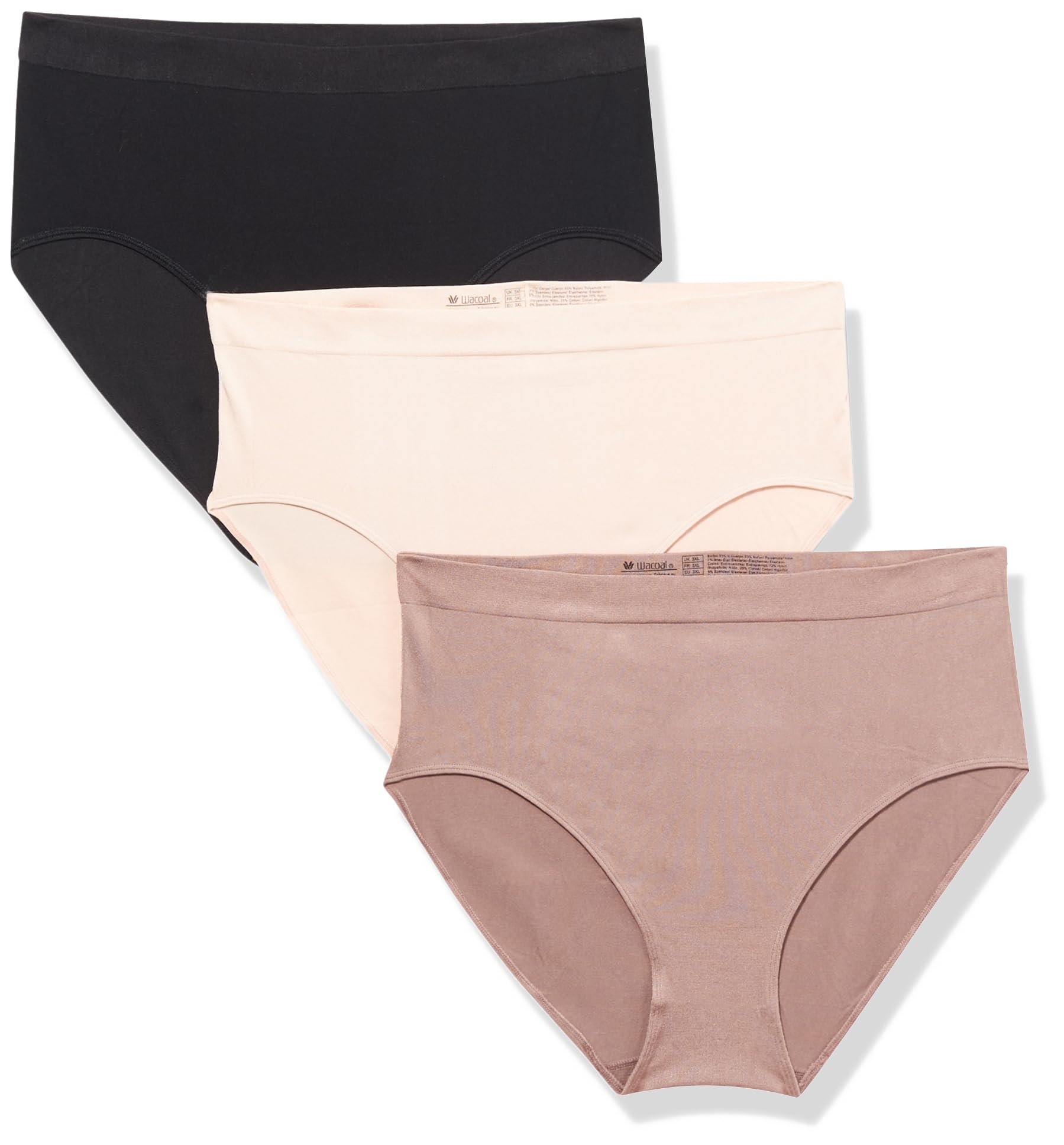 Wacoal Womens B-Smooth 3 Pre-Pack Brief Pant