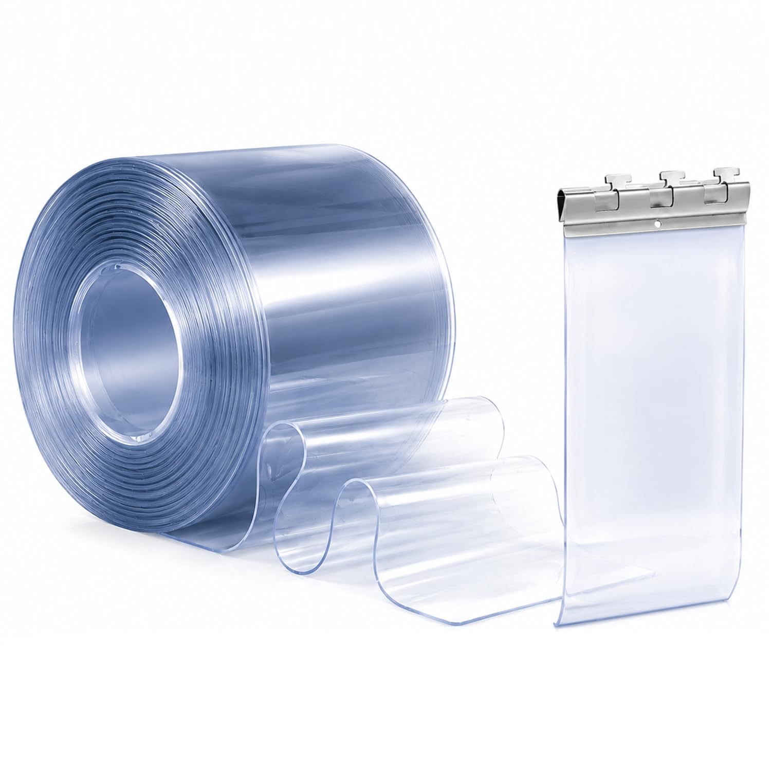 7x78.7 inch (0.6x6.6ft) Clear PVC Curtain Plastic Strip, Thermal Door Cover for Commercial Freezers and Warehouses, Waterproof Insulation Room Screen, Vinyl Strip Curtains AP1173