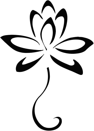 Vinilo decorativo de pared de loto, diseño de flor de loto, para yoga, calcomanías de vinilo, arte de pared de loto, diseño floral, sala de estar,