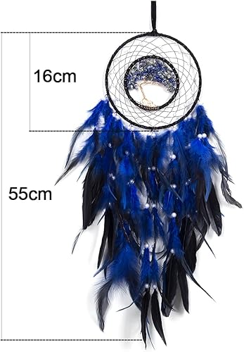Miniatura 7 de Atrapasueños hecho a mano con piedra de cristal curativo, árbol de la vida, atrapasueños, adorno colgante para el hogar, dormitorio, fiesta de