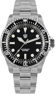 WD5513 Automatikuhren für Herren, Vintage Sub Taucheruhr, 38 mm, Saphirglas, Armbanduhr mit NH35-Uhrwerk, 200 m Wasserdicht