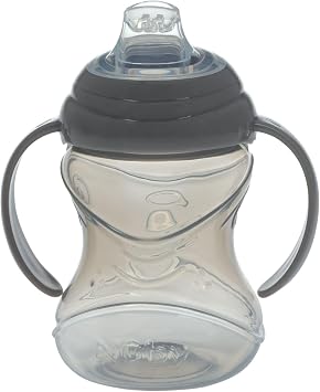 Nuby Clik-It No-Spill Soft Spout Training Sippy Cup with Handles - (2-Pack) 10 Oz - 4+ Months - Neutral