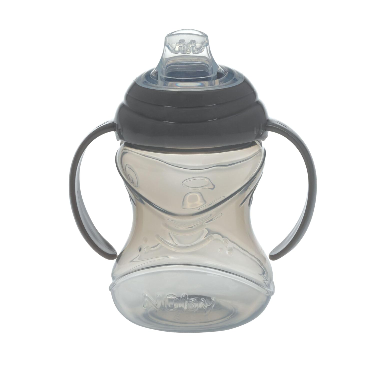 Nuby Clik-It No-Spill Soft Spout Training Sippy Cup with Handles - (2-Pack) 10 Oz - 4+ Months - Neutral