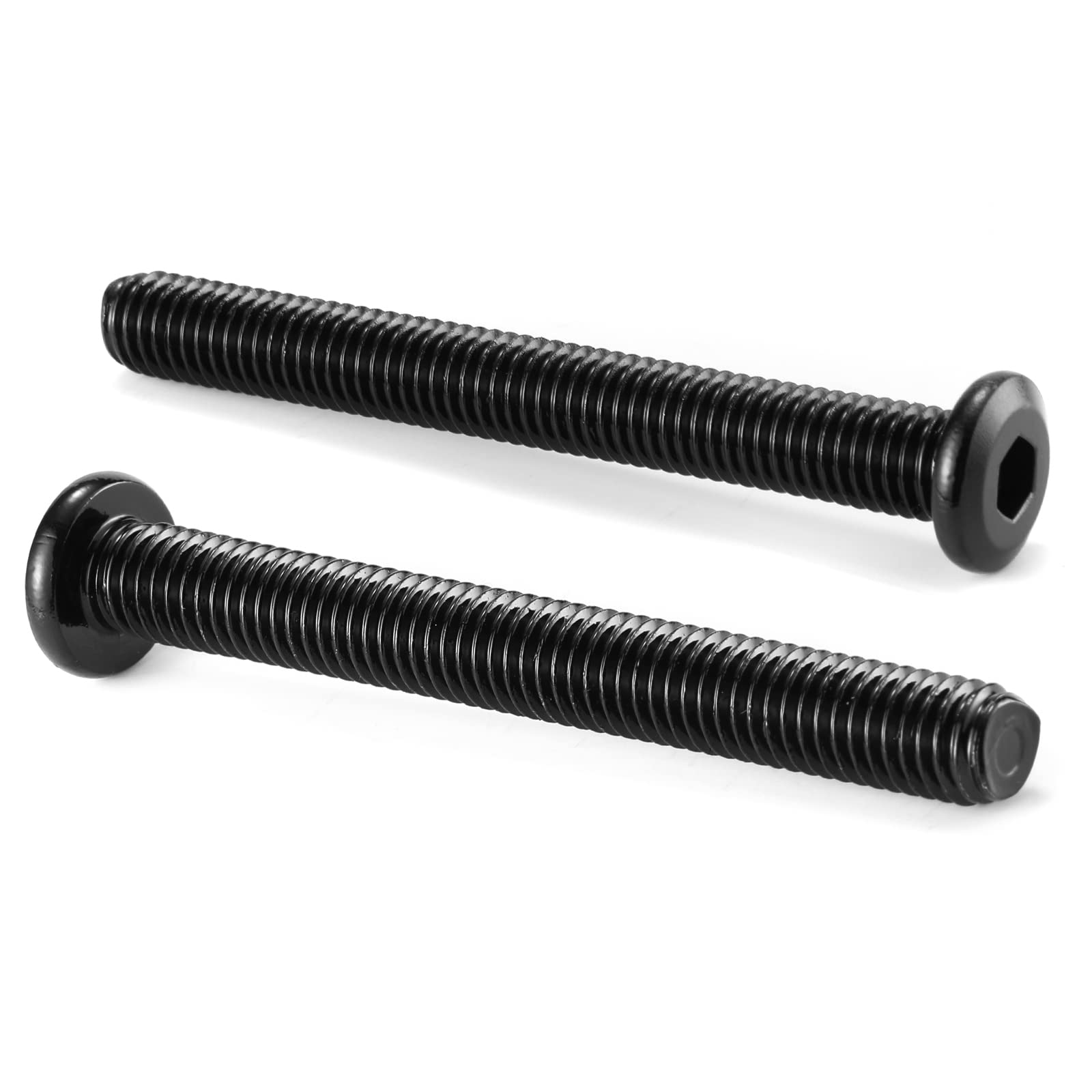 M6 x 70mm 20Pcs Flat Head Hex Socket Cap Screws Bolts, 304 Stainless Steel 18-8, Full Thread, Black Oxide by SG TZH (with Hex Spanner)