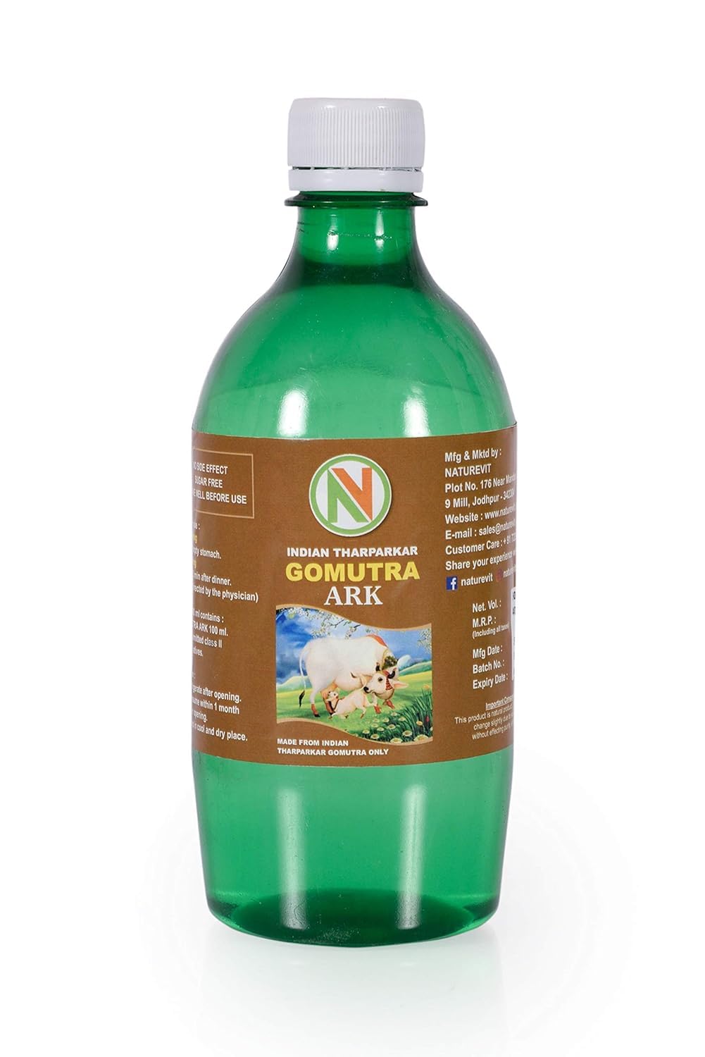 NatureVit Desi Cow Gomutra Ark, 500ml | Natural Detoxifier | 100% Pure & Natural Go Ark | Indian Tharparakar Gomutra | Sugar Free With No Added Color Or Flavour | Herbal & Ayurvedic (B0D9W9V2YZ) Amazon Price History, Amazon Price Tracker
