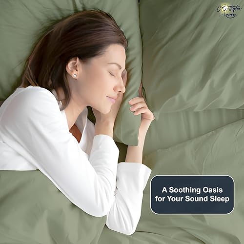 Miniatura 7 de Juego de sábanas divididas tamaño Queen de 5 piezas para camas ajustables, 400 hilos, 100% algodón, con 2 sábanas bajeras, 1 sábana encimera y 2