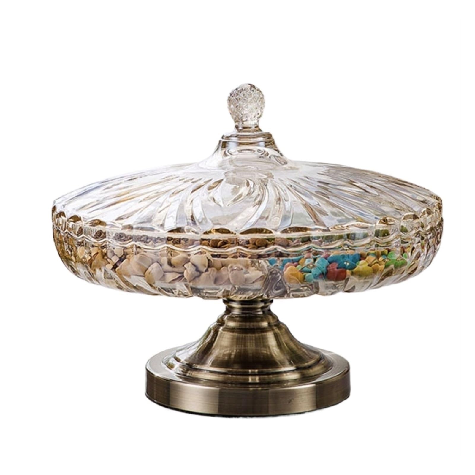 IROEJT Crystal Glass Candy Platters Snacks Trays Serving Trays Fruit Trays Dessert Plates Party Centerpieces Platters