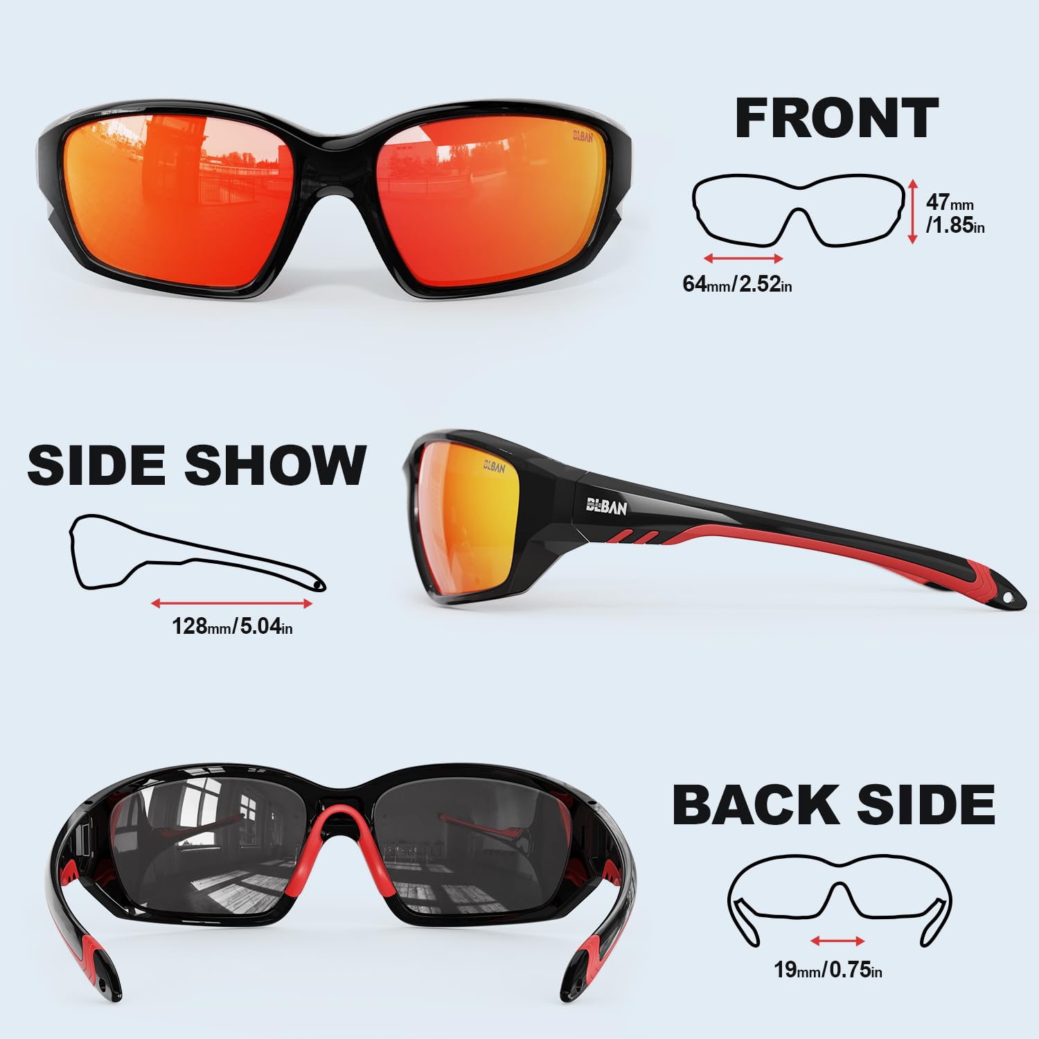 Sportowe polaryzacyjne okulary przeciwsłoneczne dla mężczyzn i kobiet ochrona UV400 wędkarstwo jazda bieganie baseball golf okulary przeciwsłoneczne