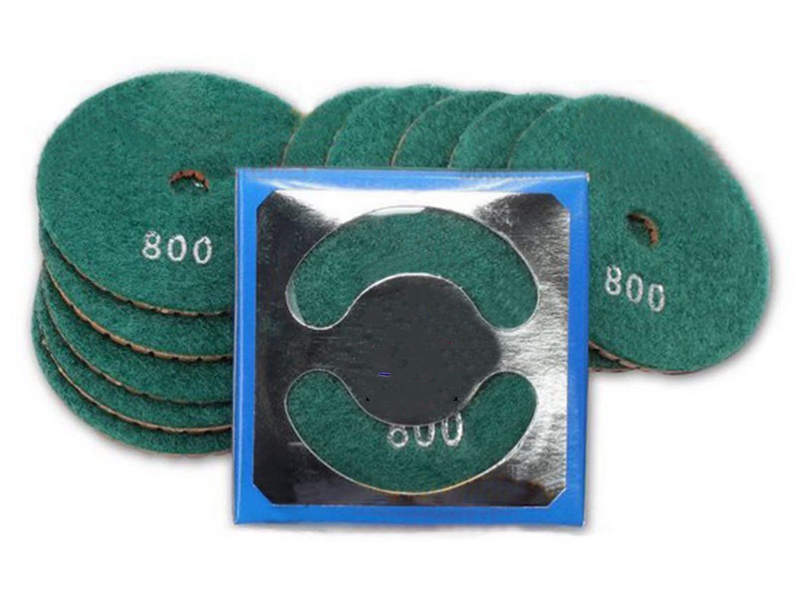 Almohadillas De Pulido De Diamante Húmedo De 4 Pulgadas, 10 Uds., Almohadilla De Pulido De Mármol Flexible De 100mm Para Disco De Molienda De Piedra De Granito 4DS3,Granos 400
