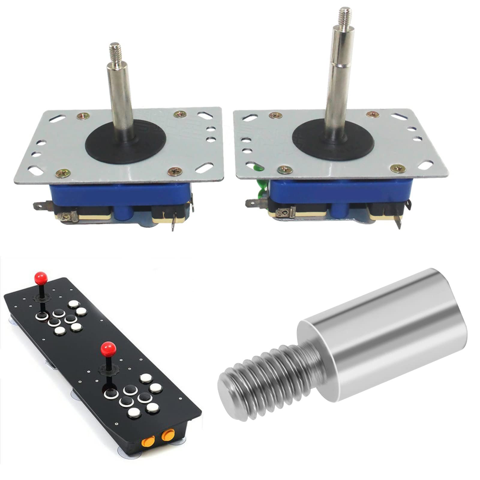 4 varillas de extensión de repuesto para joystick de arcade compatibles con Sanwa Joystick Game Controller Extender Controller Extension Rod