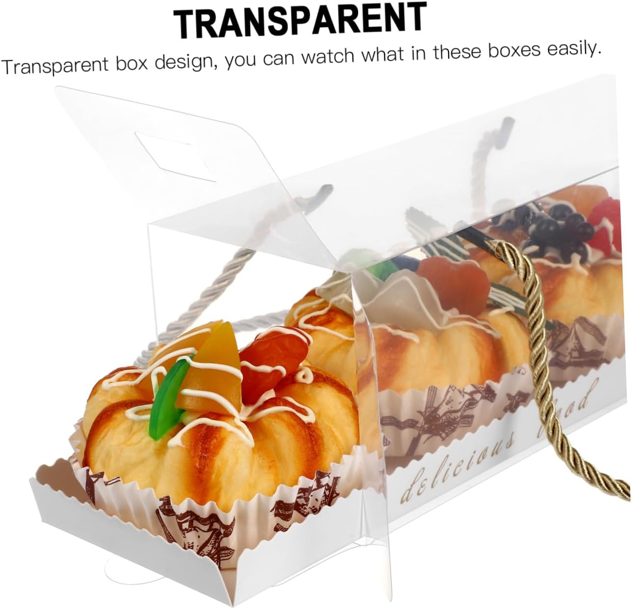 BESTYASH Plastic Baking Cake Roll Boxes 10pcs 22.5x7.8x7.8cm Food Grade Wrapping Containers Dirt-resistant Storage for Bakery and Dessert Packaging