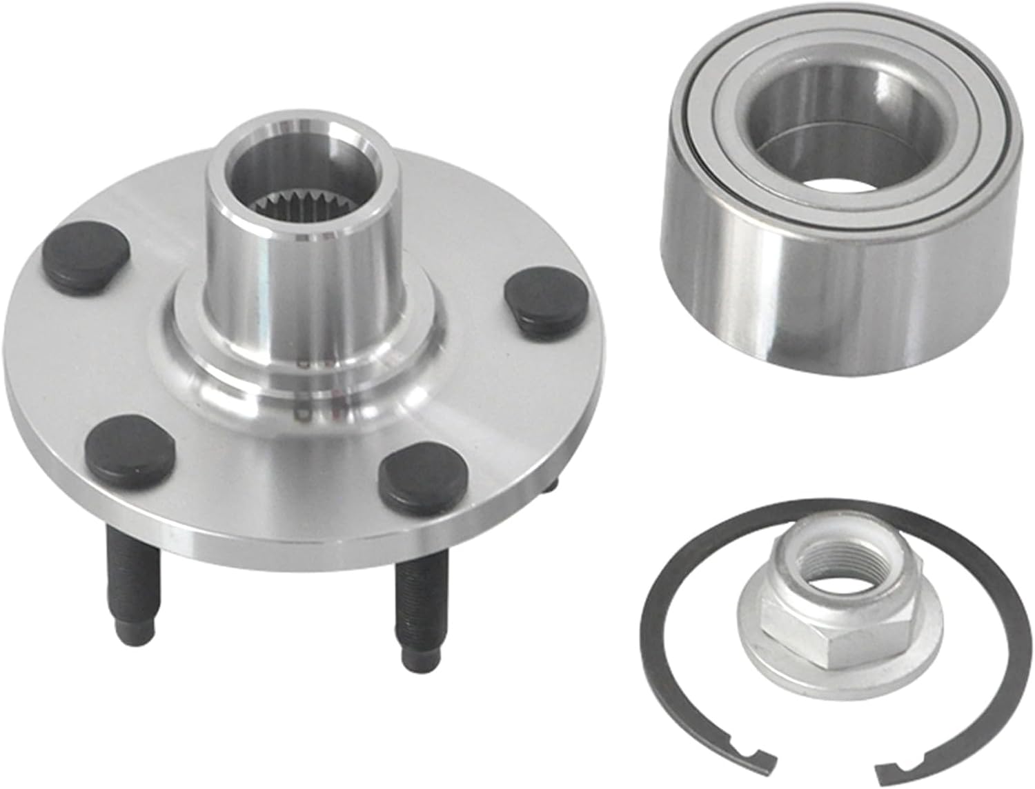 IRONTEK 518517 Front Left/Right Wheel Hub and Bearing Assembly Compatible for Ford 2007-2010 Edge; for Lincoln 2007-2010 MKX; 5 Lugs w/o ABS