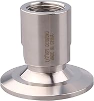 Vista 9 de Dernord - Adaptador de abrazadera triple de 1.5'' a abrazadera de rosca FNPT de 1 pulgada para tubería sanitaria