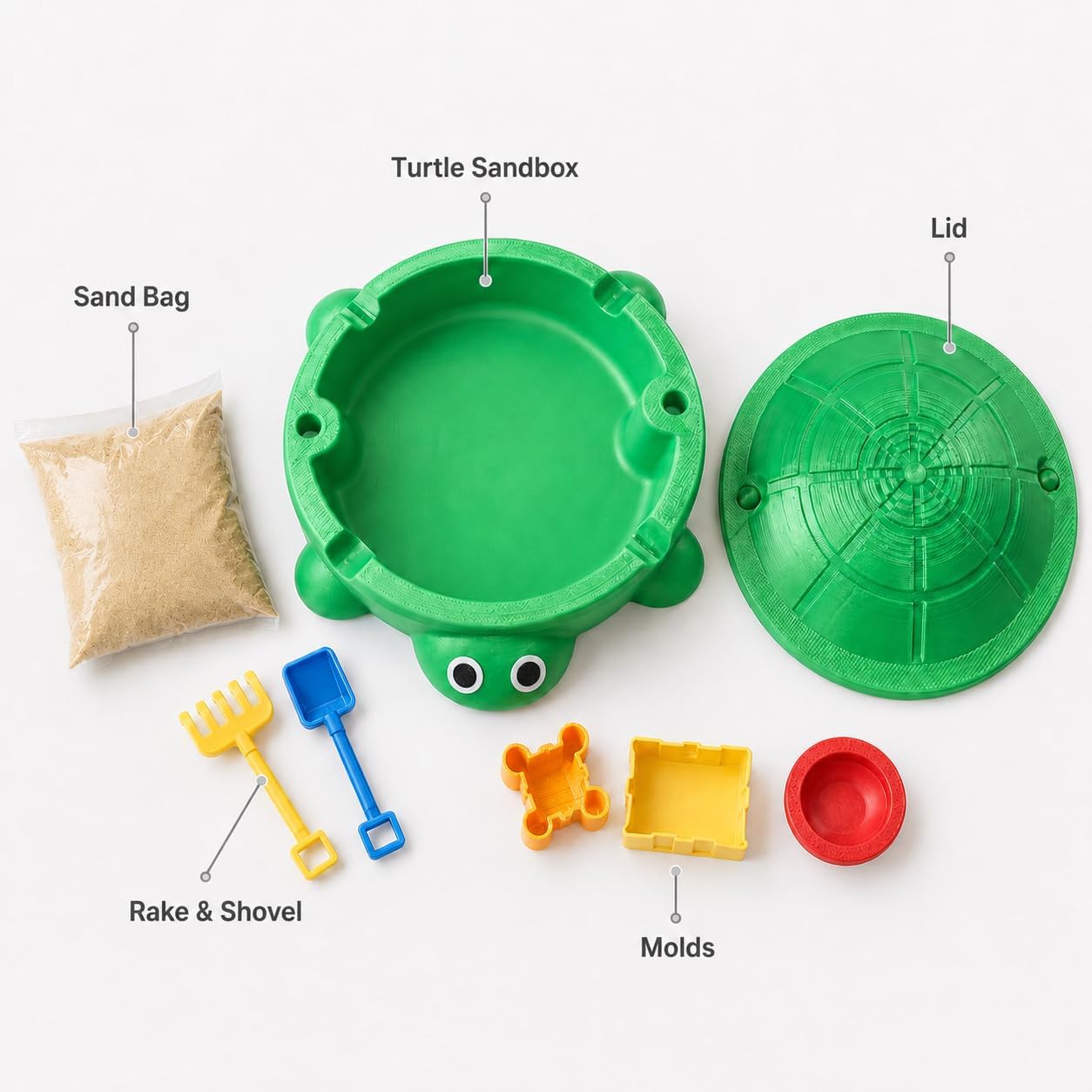Turtle Sandbox Zen Garden for Desk, Mini Sand Garden with Rake Tools image 2