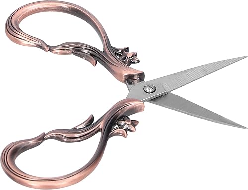 Miniatura 5 de Retro Stainless Steel Scissor for Craft Embroidery and DIY Needle Art Work, Durable Sewing Supplies with Ergonomic Handle, Collectible Antique