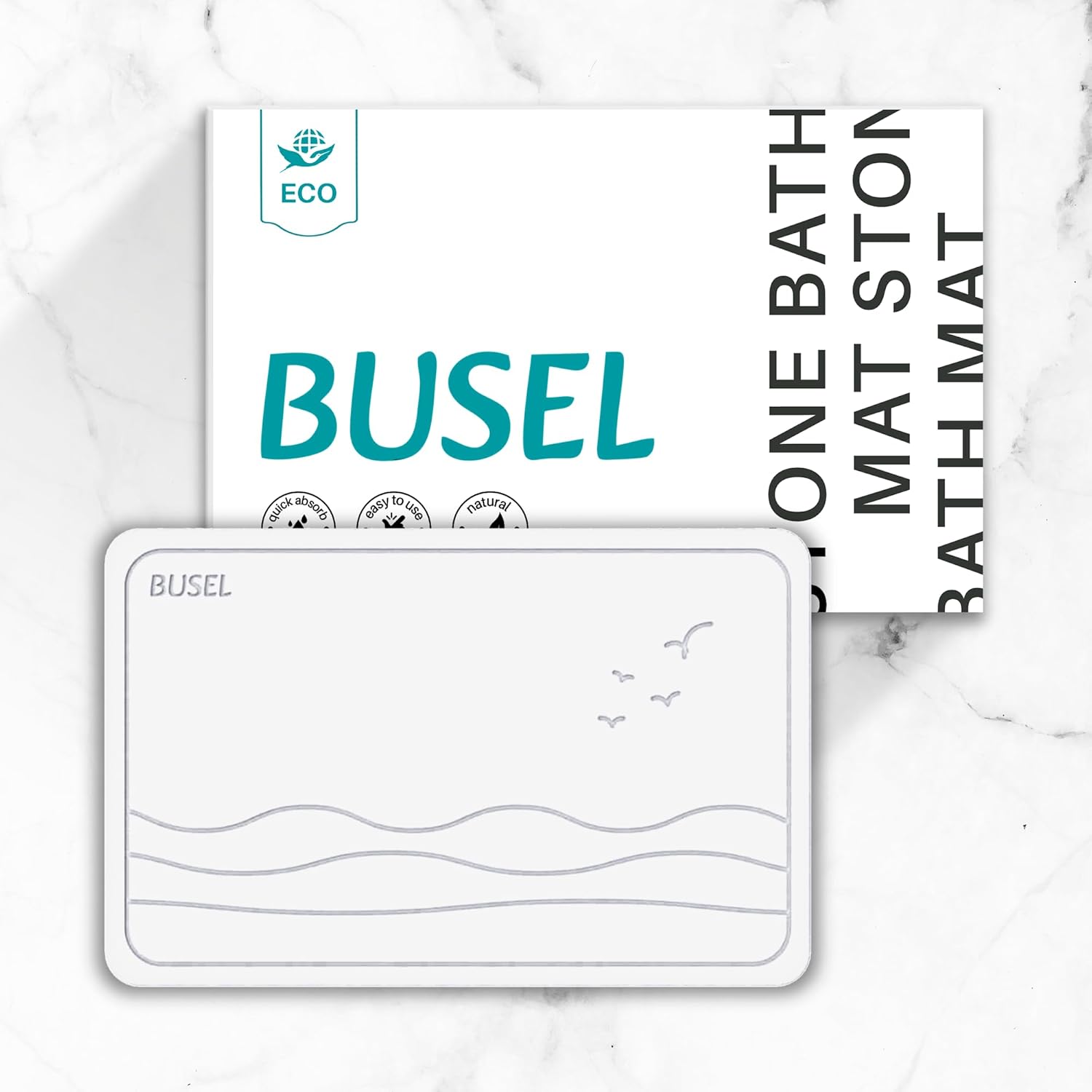 BUSEL Premium Stone Bath Mat, Diatomaceous Earth Bath Mat