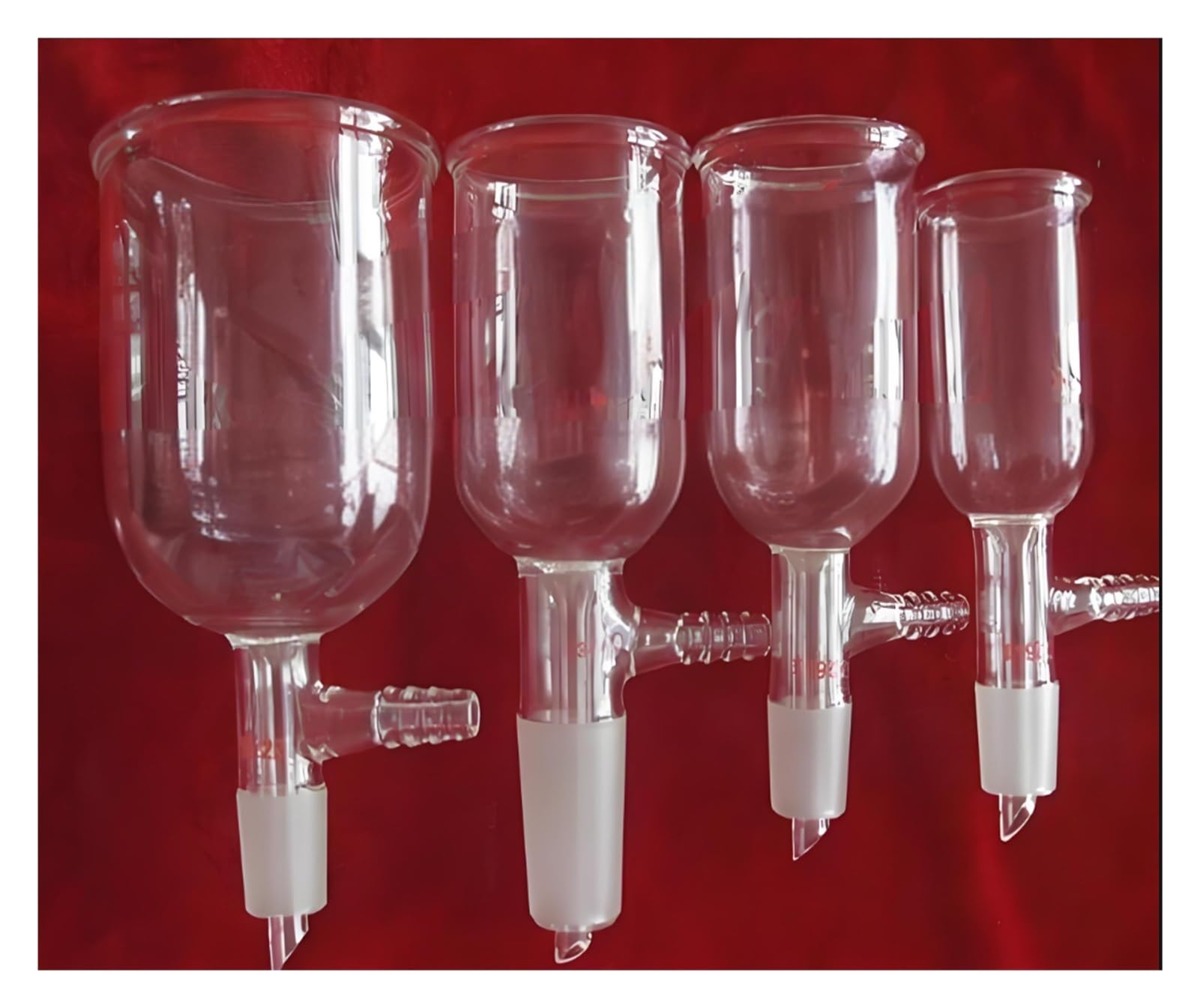 Laborglas-Filtertrichter, Saugtrichter mit Abzweigrohr, G3-Sandkern, Laborausrüstung(100mL Caliber 19mm)
