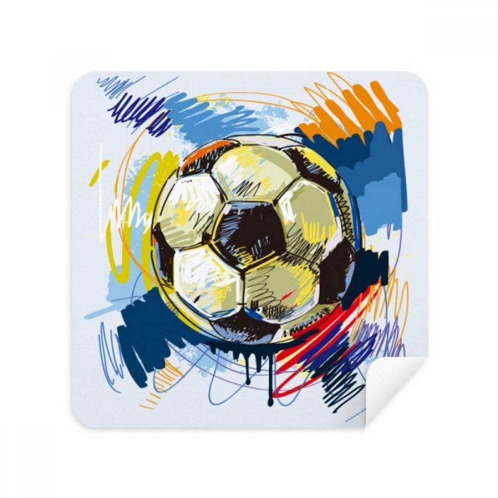Téléphone propre avec le tissu de nettoyage football en suède 2Pcs