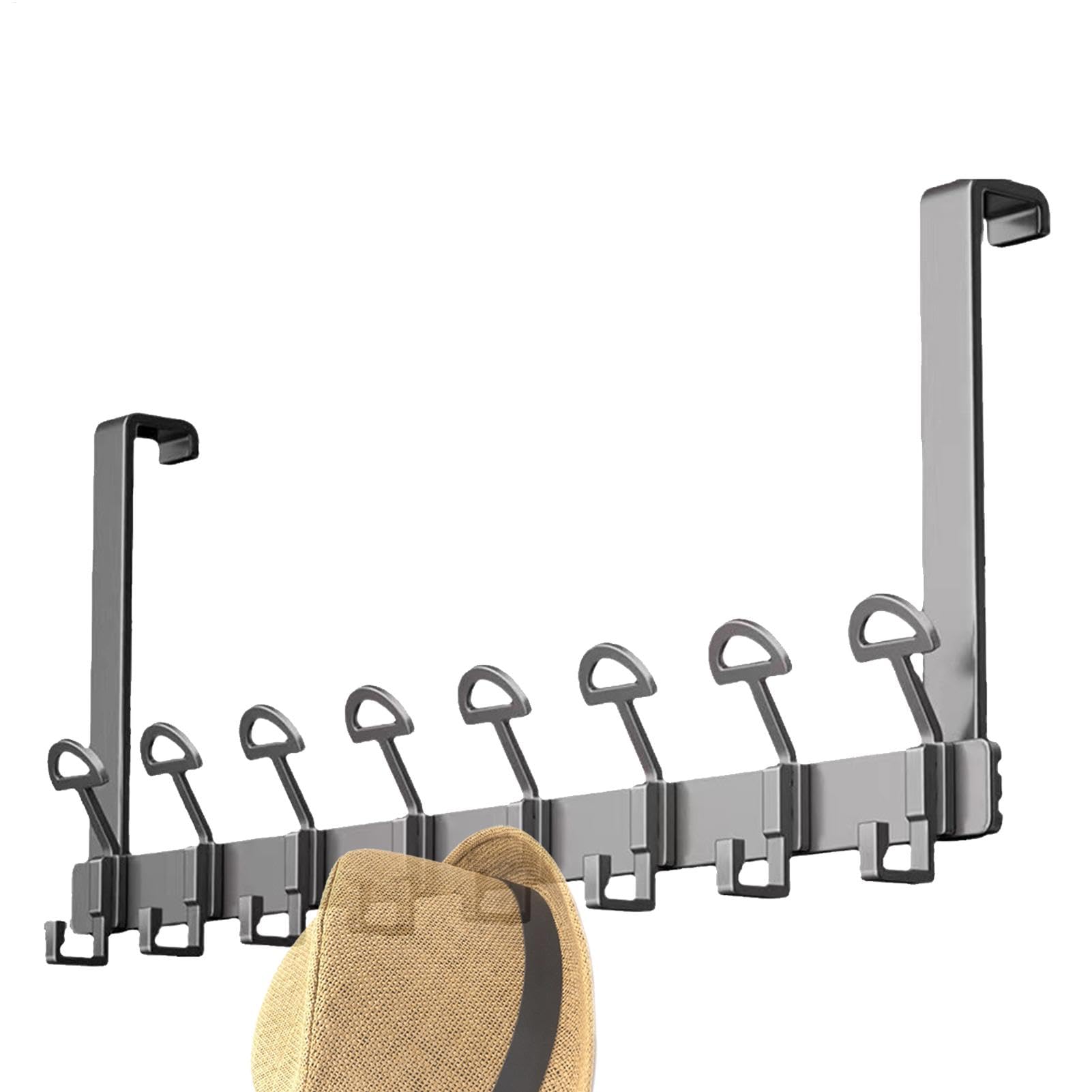 Over The Door Hanger Bracket - Heavy Duty Towel and Coat Storage Hook | Rounded Top Hanging Towels Frame, Door Hinge Suspension Coats hangg Support for Hats and Bags in Kitchen and Bathroom