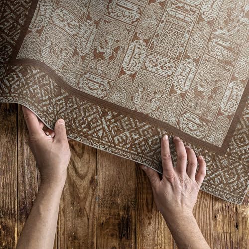 Tapis en vinyle entretien facile pour cuisine et couloir résistant aux taches 120x180