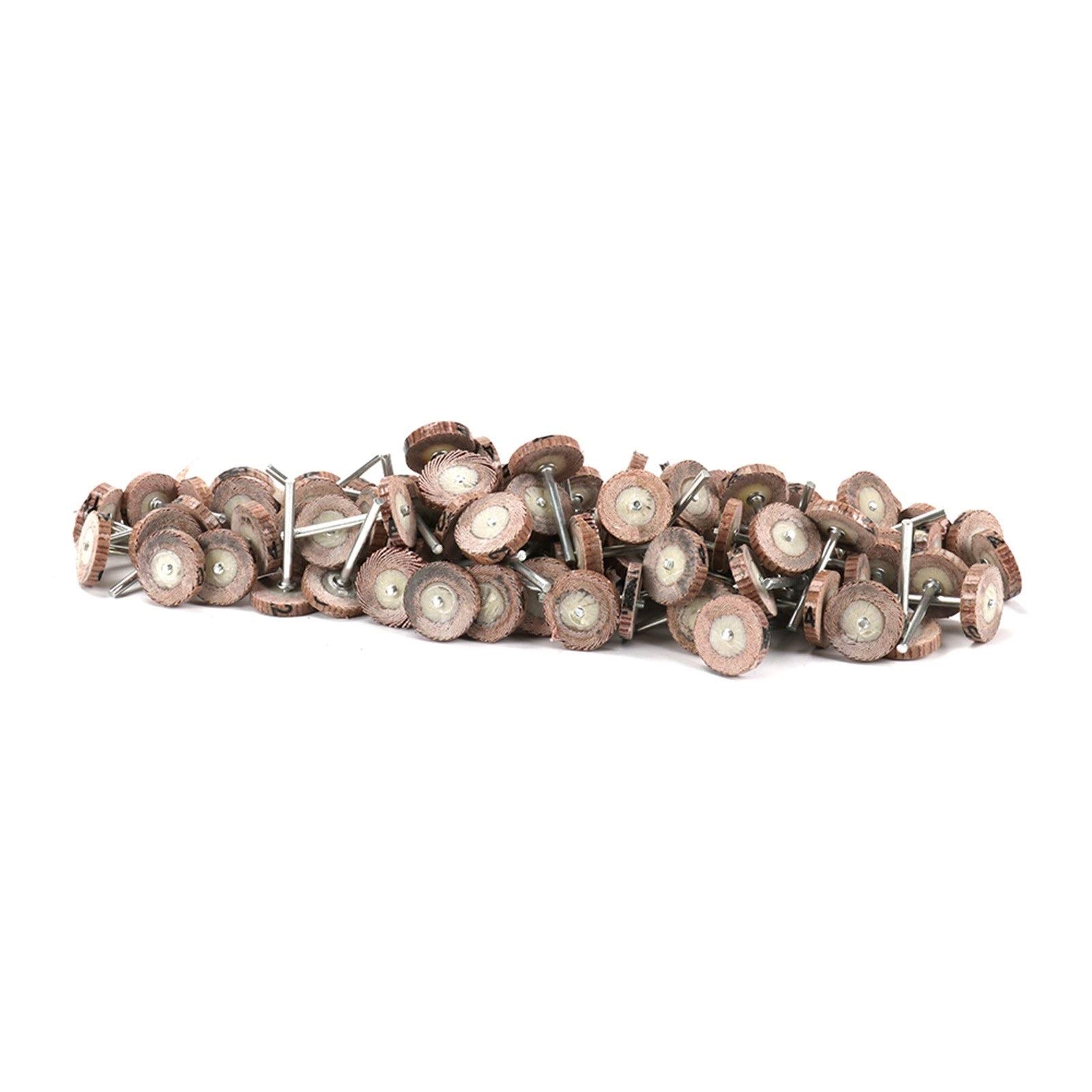 Mola, 50 Pezzi 20X4Mm Ruote Lamellari in Carta Vetrata Punta Montata Testa Abrasiva T Utensili Rotanti per Lucidatura/a/320