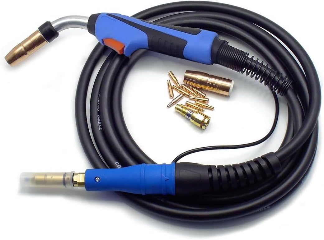 MIG Gun 1770037 1770038 Replacement for Miller AccuLock MDX-250 Mig Gun Millermatic 212,235,250,251,252,255 Mig Welder (15ft Mig Gun + .035 tip kit)