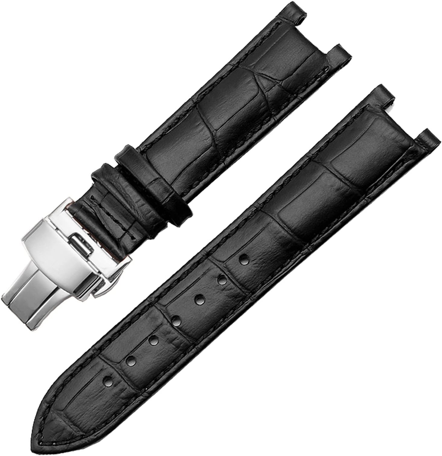Genuine Leather Watchband For GC 22 * 13mm 20 * 11mm Notched Strap Withstainless Steel Butterfly Buckle Men And Women Watch Belt