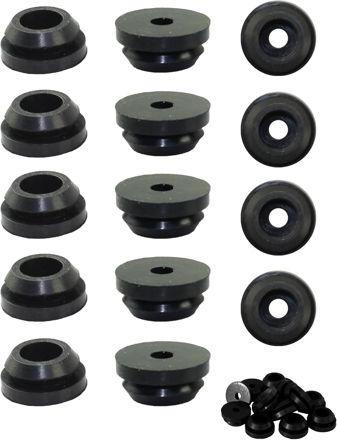 YUYUZSEN 14 Pcs RV Stove Top Grommets, Black Furnace