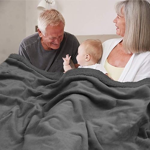 Miniatura 3 de Pavilia Manta Impermeable para Sofá  Protector de Manta para Perros y Gatos  Manta Sherpa Suave, Cálida, Afelpada y Esponjosa, Gris Oscuro, 60x80