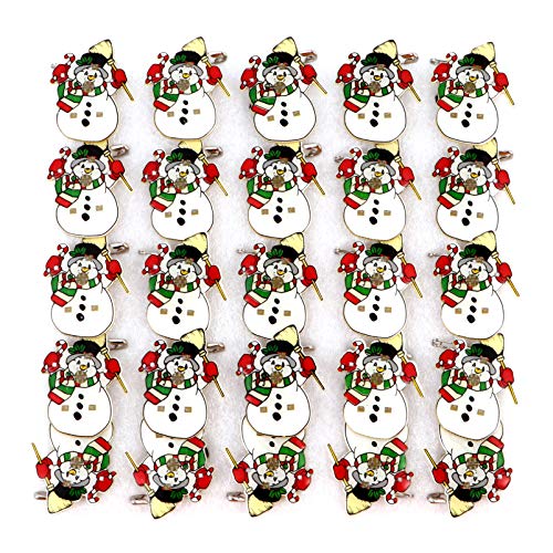 STOBOK 25 Pcs Pinos Broche de Led Broche de Natal Broche de Sino de Boneco de Neve de Papai Noel Bro
