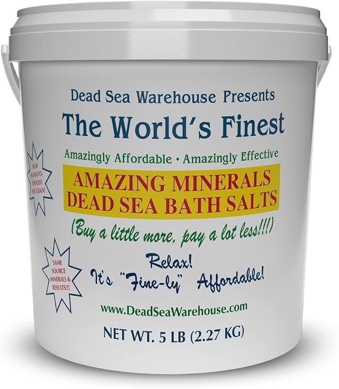 Dead Sea Warehouse Sais minerais do Mar Morto para banho, sem fragrância, 2,27 kg