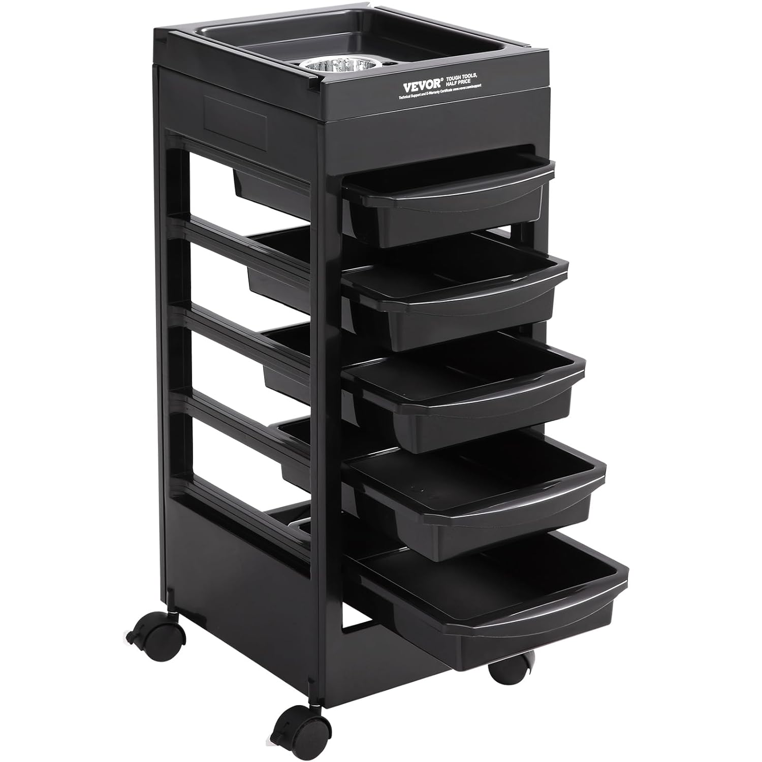 Salon Cart With 3 Drawers, Professional Trolley Cart For - View #3