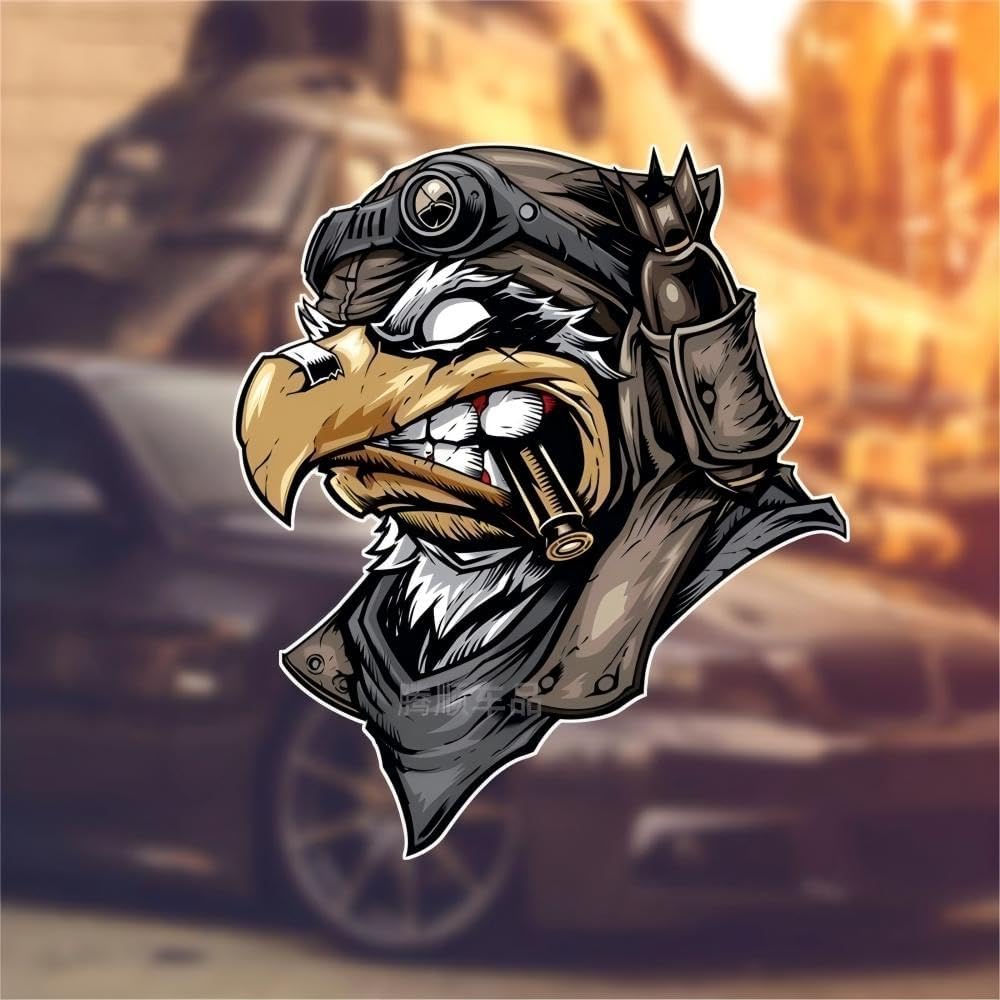 2 Pcs American Bald Eagle Flag Decal Sticker, Scratch Vinyl Bumper Patriotic Waterproof Eagle for Car Truck Trailer SUV Outdoor Window Wall Laptop Tablet Any Smooth Surface - Image 2