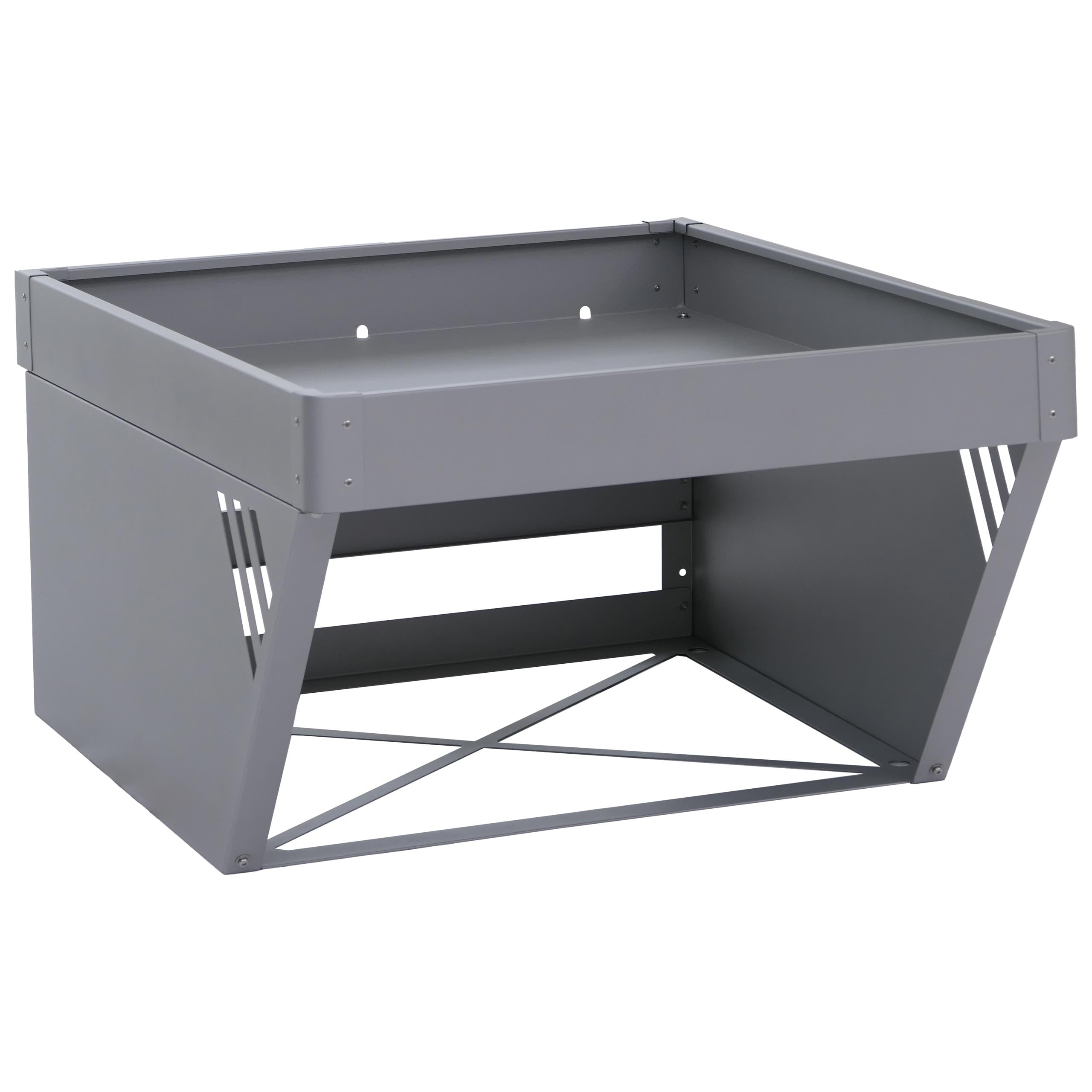 Garage pour Robot Tondeuse avec bac à Plantes HWC-P41 40x60x70cm Gris