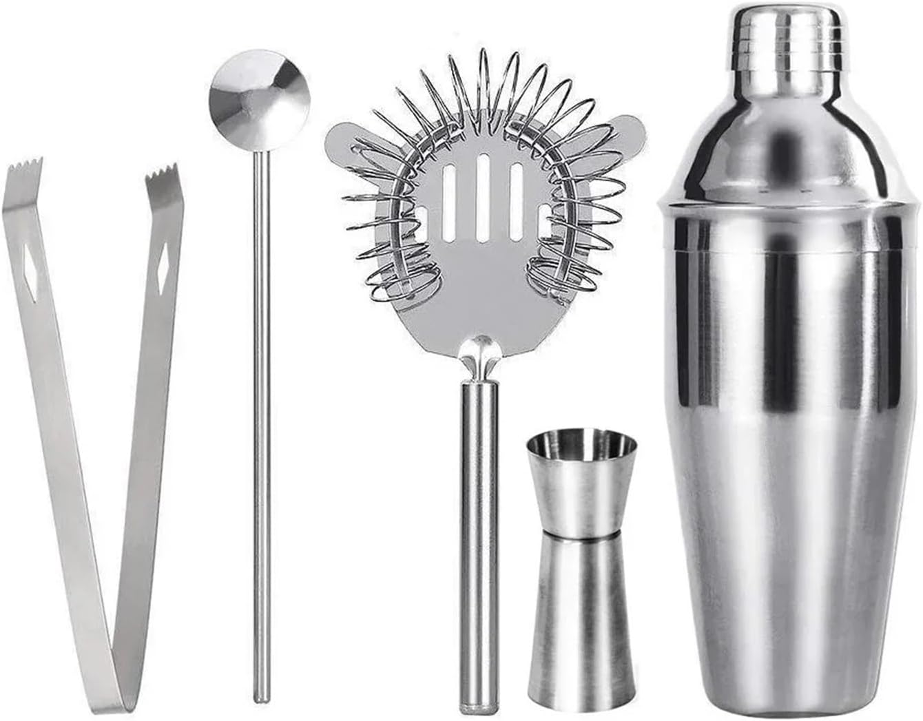 550ml / 750ml Stainless Steel Cocktail Shaker – Drink Mixing Tool for Home Bar and Party Use(750-5PCS)