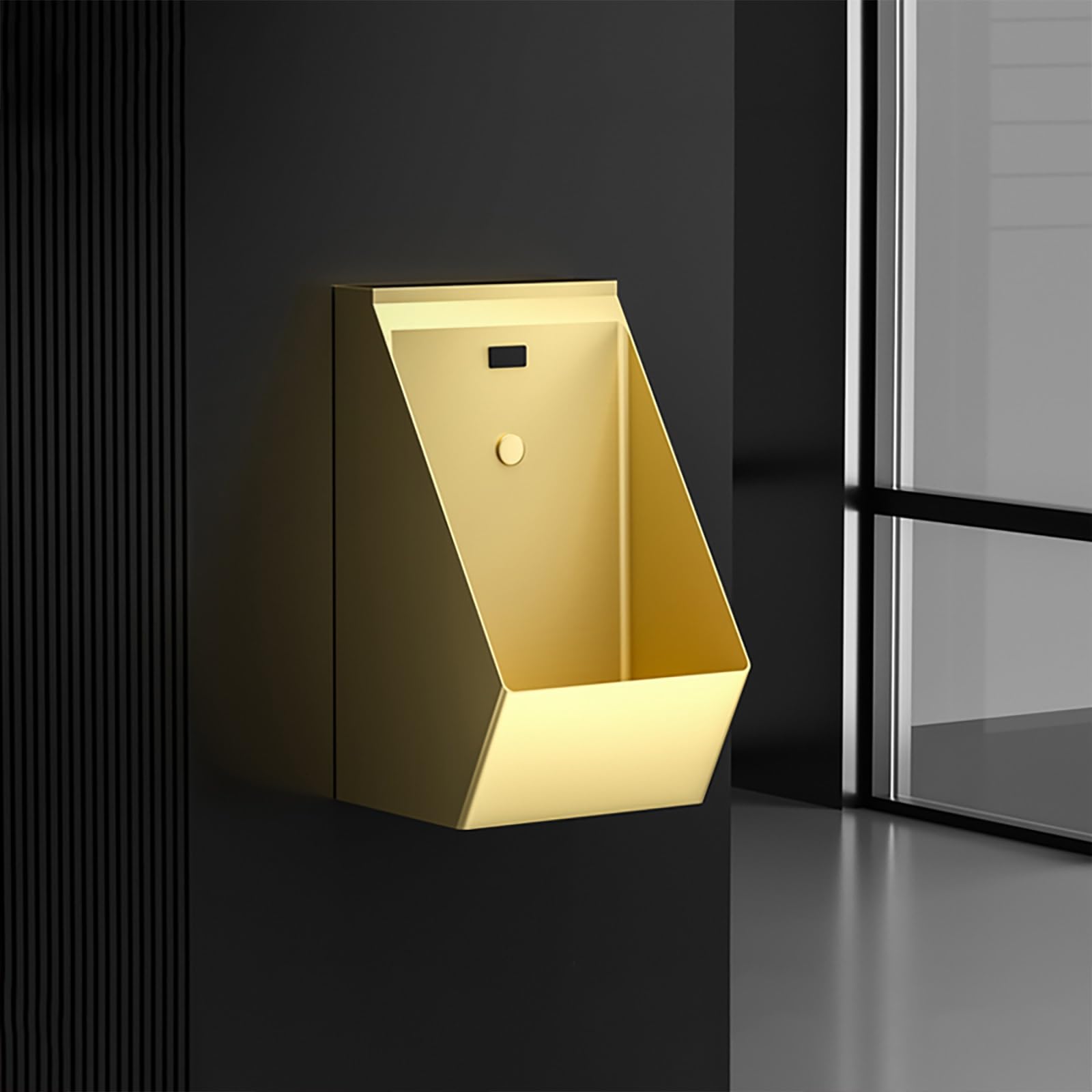 Urinario con sensor comercial, de acero inoxidable, montado en la pared para hombres, sistema inteligente de descarga automática, adecuado para baño, hotel, tienda y uso doméstico
