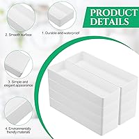 Vista 3 de Teling Organizador de cajones de escritorio de plástico, 8 unidades, rectangular, 9.45 x 2.95 x 1.38 pulgadas, medio accesorio, bandeja de papel