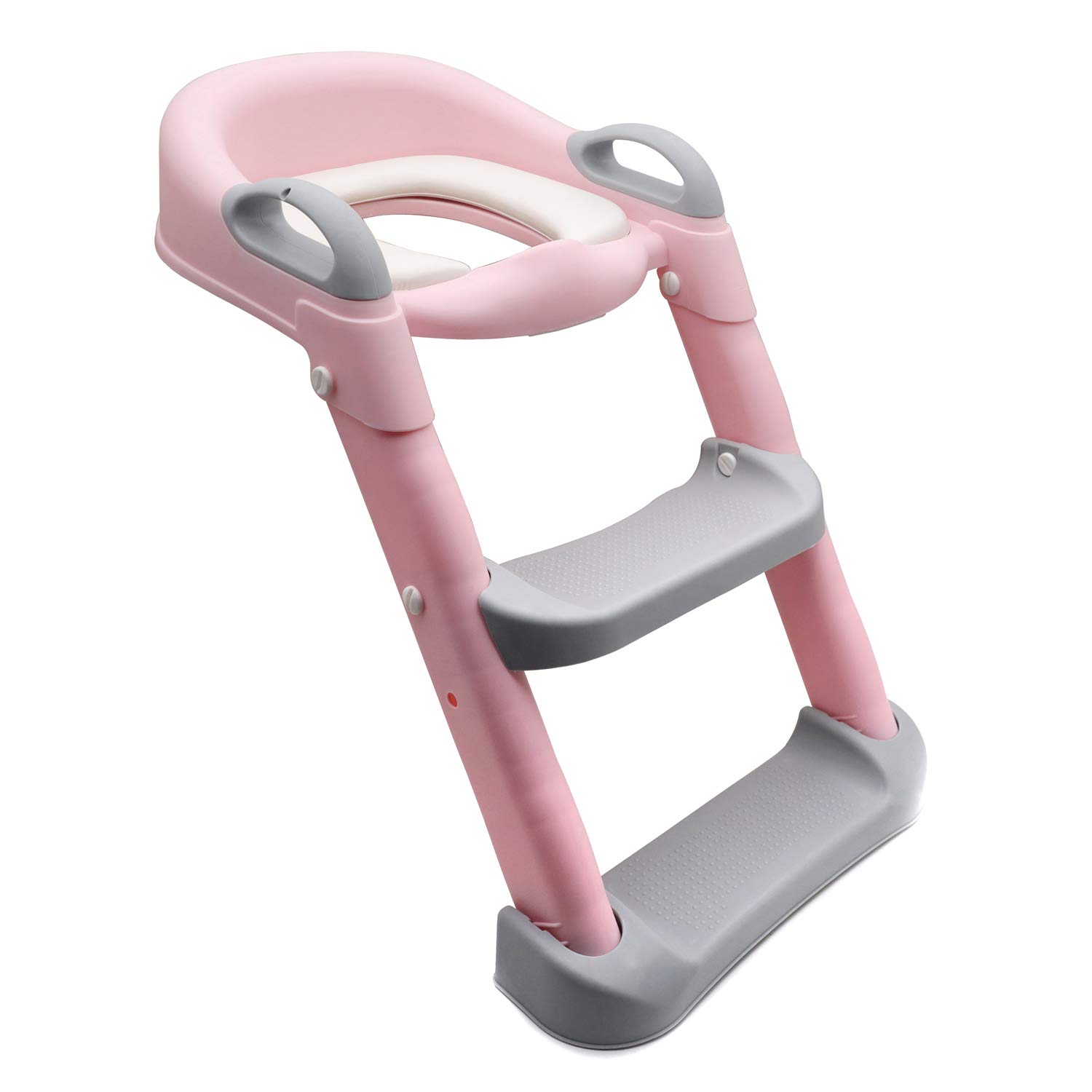 SMT- Pink Toddler Potty Training Seat Ladder Step Toilet Girl Chair Infant Kids Bathroom Trainer [P/N: ET-BABY002-PINK]