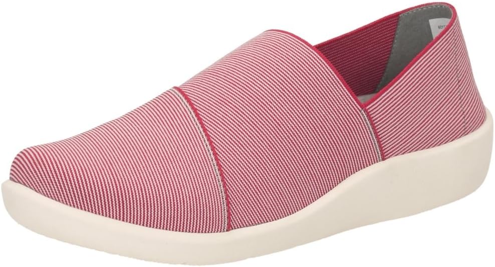 Clarks Women's Red Leather Fashion Espadrille Flats - 3.5 UK/India (36 EU)