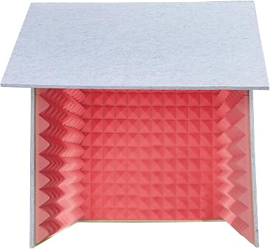 WORDFUN Home Studio Booth, Vocal Absorbing Shield, Portable Recording Booth, Desktop Soundproof Cover, Sound Isolation Booth Room, to Filter Vocal, High Density Absorbent Foam, Studio Recording