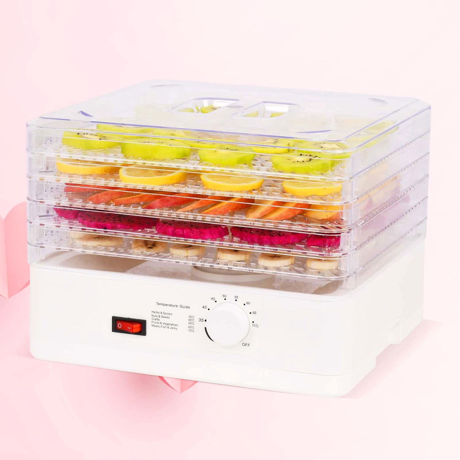 Advwin Food Dehydrator with 5 Removable Trays, 3570℃ Adjustable