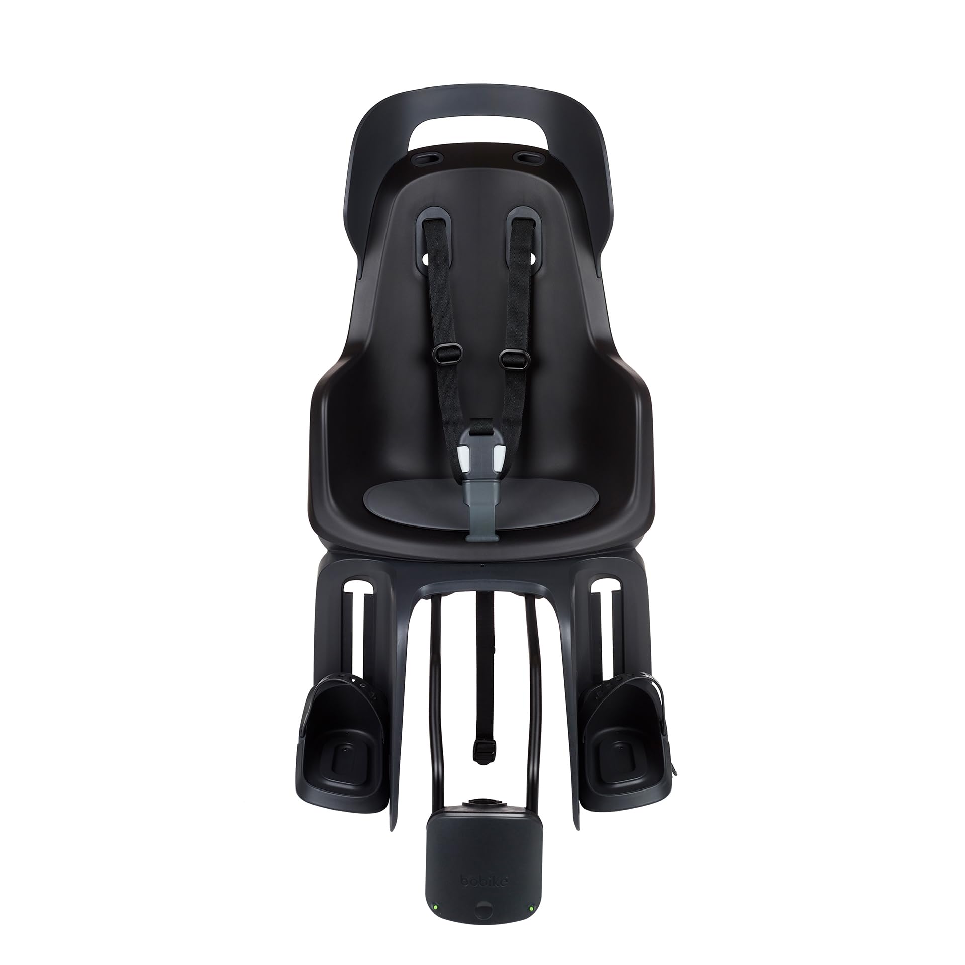 BOBIKE 8012400012 - Tylne krzesło GO Maxi do rowerów z kółkami 26-29" przyjazne dla dzieci o maksymalnej wadze 22 kg z kotwicą na ramie w kolorze miejskim czarnym