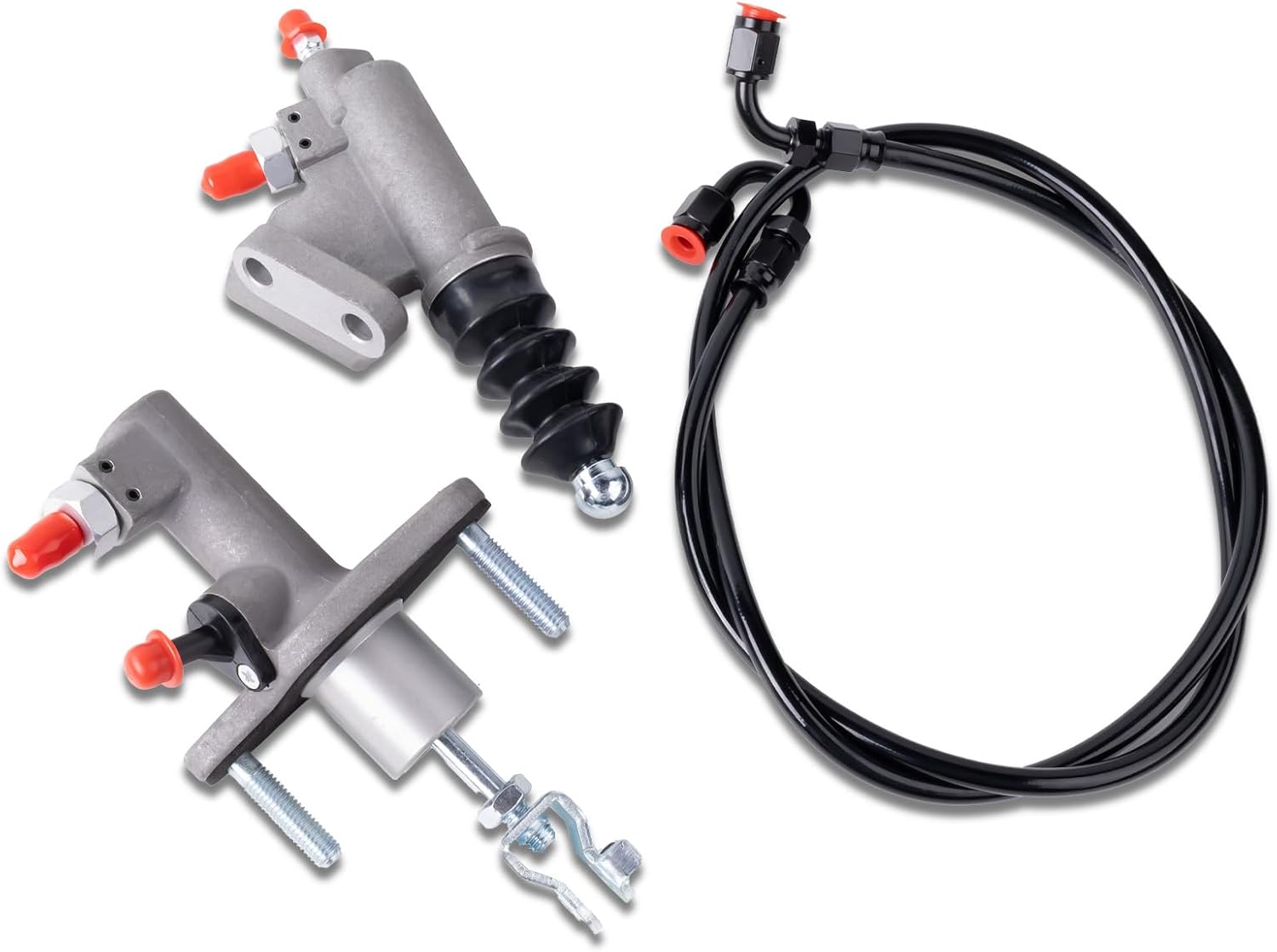 Clutch Master and Slave Cylinder Line Kit Compatible with Honda Civic Si 2002-2015, Acura RSX 2002-2006, Acura TSX CL 04-08, Only Replaces KTD-CLK-KMS