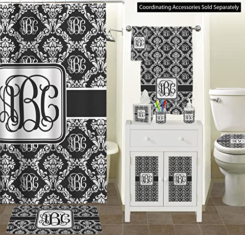 Rnk Shops Monogrammed Damask Waste Basket - Single Sided (White) (Personalized) #TOP2