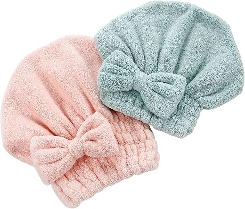 KD - 2pc quick microfibre hair dry bonnets