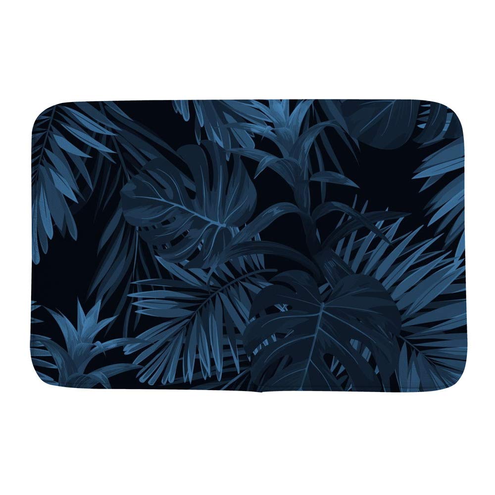 Tapis de bain antidérapant et ultra absorbant motif fleurs hawaïennes pour douche