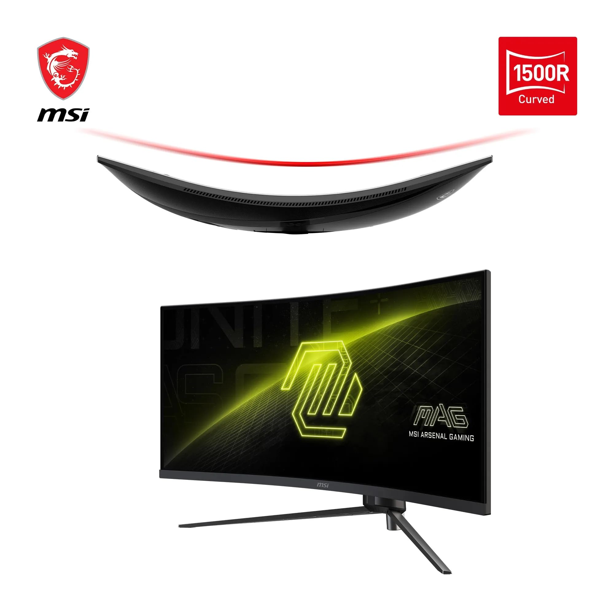 MSI MAG 345CQR Curved Gaming Monitor UWQHD 34 Inch, 1500R