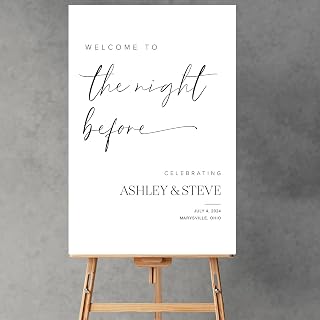 Minimalist Rehearsal Dinner Sign, Rehearsal Dinner Signs For Easel, Welcome To The Night Before Wedding Sign, Rehearsal Dinner Signs, Rehearsal Dinner Welcome Sign