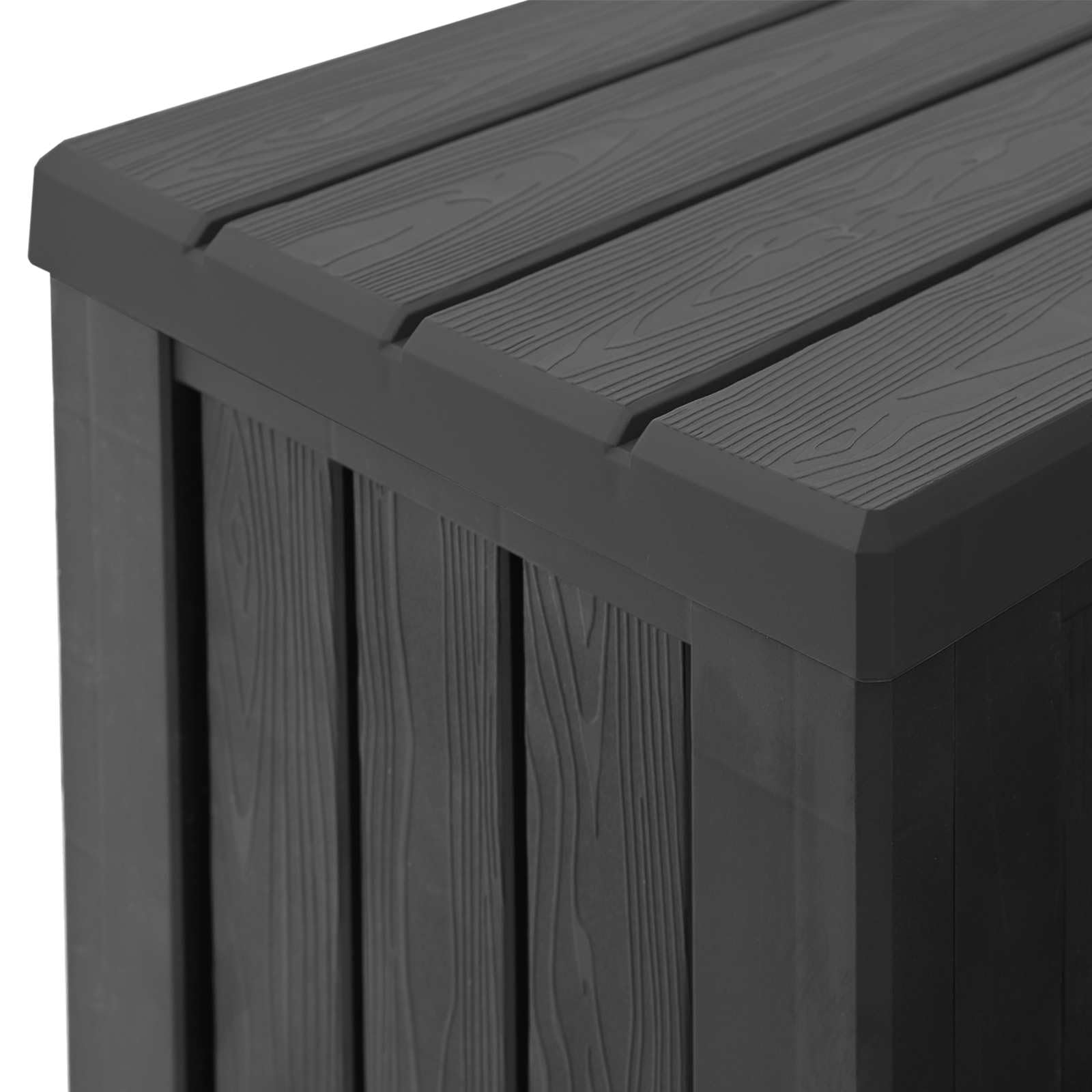 vidaXL Badewannenleiter mit Aufbewahrungsfach 2 Stufen schwarz 93 x 57 x 35 cm PP, moderner rechteckiger Spa Hocker, witterungsbeständig, UV-beständig, tragbar