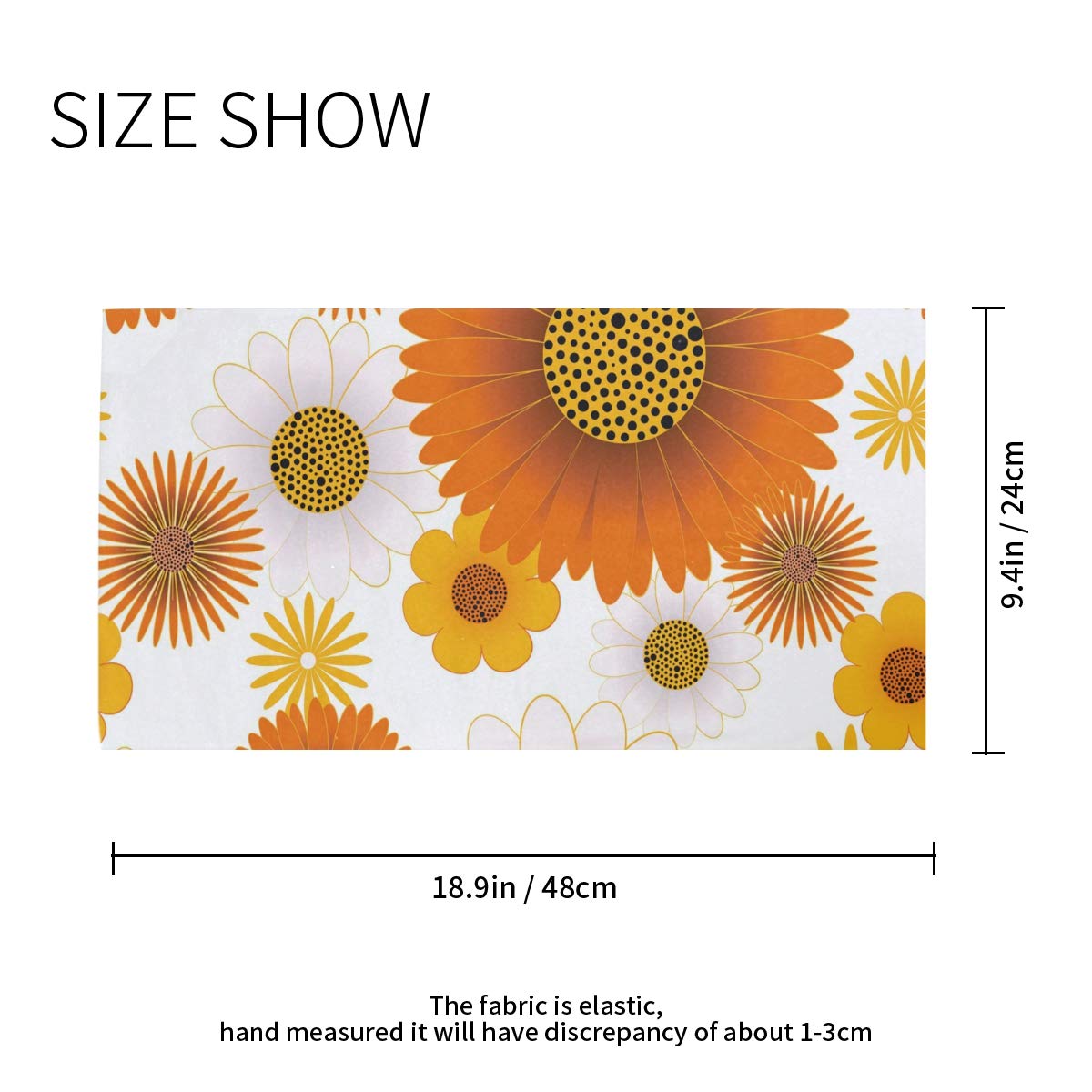 MOYYO Sunflowers Face Sun Dust Mask Bandanas Seamless Elastic Head Wrap Neck Gaiter Magic Scarf Headband for Festivals Running Cycling Indoor Outdoor Sport